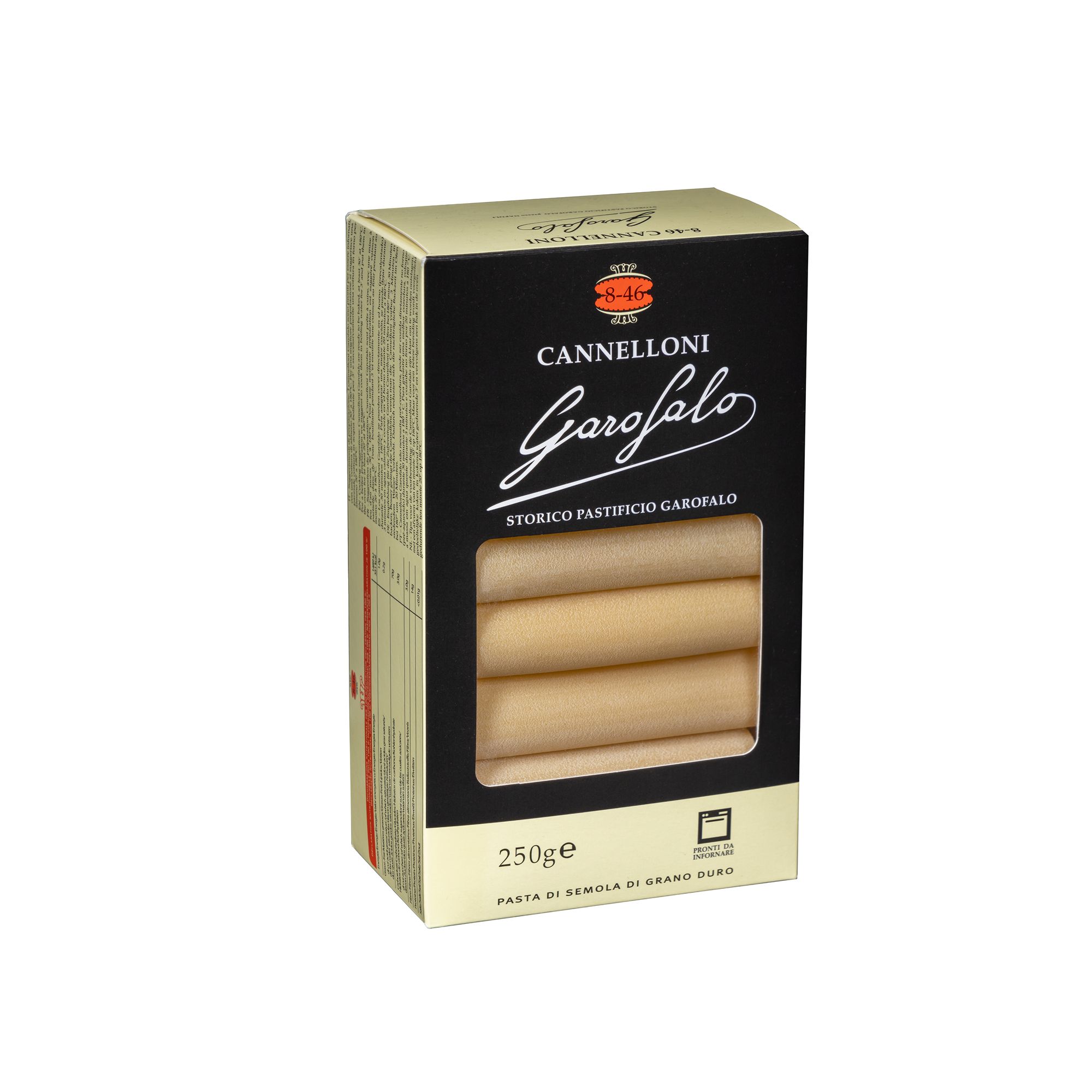 Premium Italian cannelloni from Gragnano. A pasta with a generous wall thickness designed for stuffing and oven baking — a classic from the Emilia Romagna tradition.
