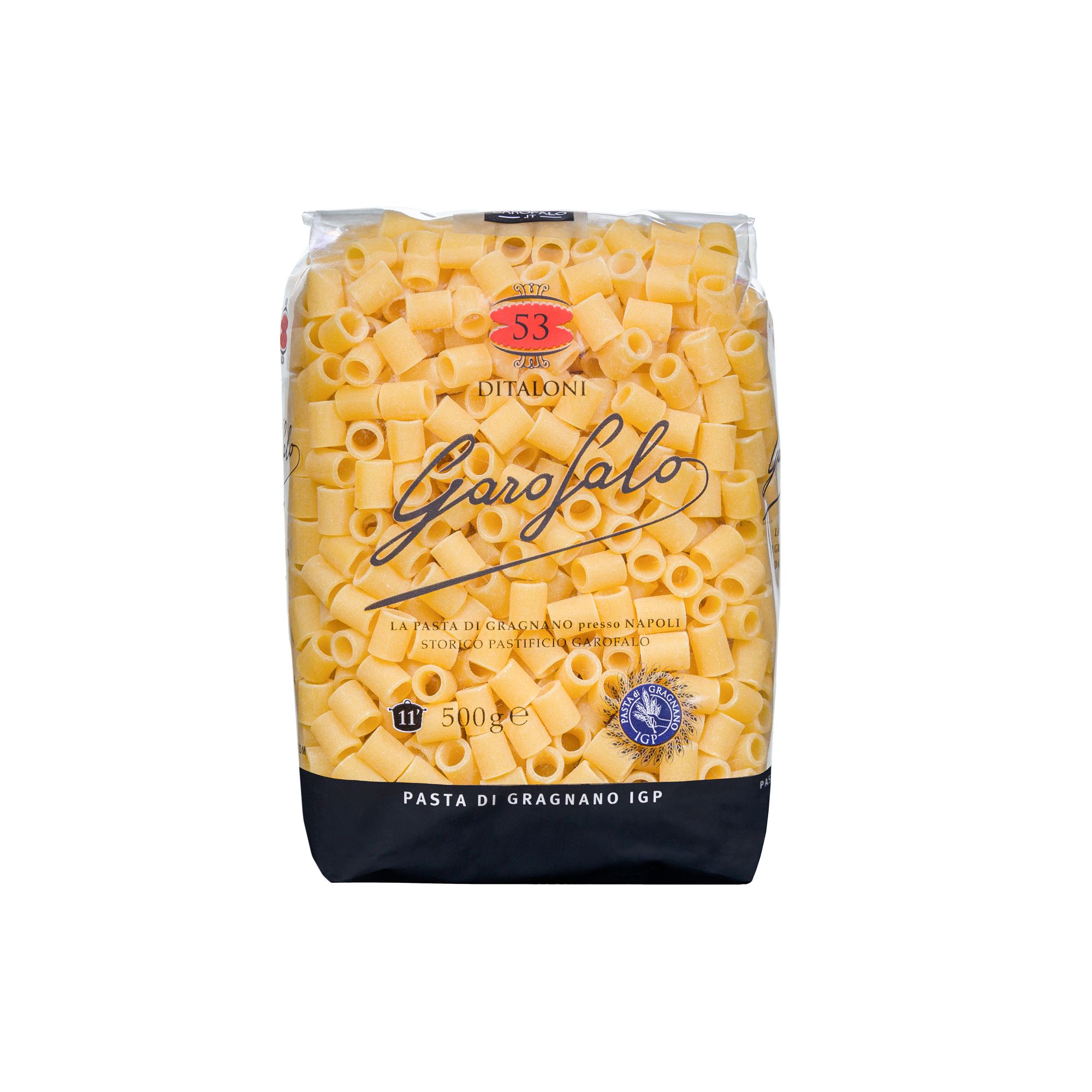 Premium Italian ditaloni rigati from Gragnano. A short ridged pasta tube rooted in Neapolitan tradition and built for soups, stews, and simple sauce-forward dishes.