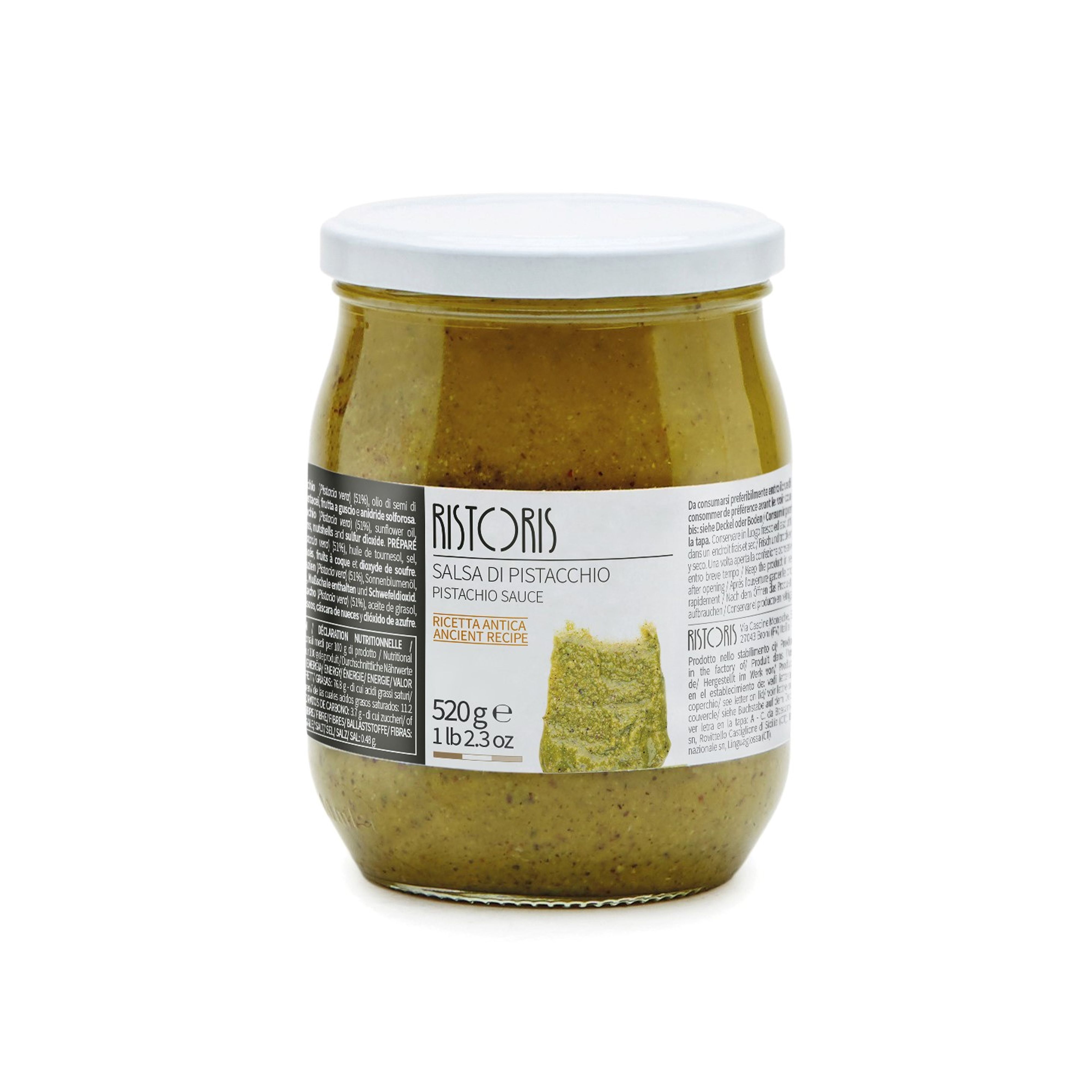 A clean, intensely flavoured, high-pistachio sauce with a rich, nutty character suited to pasta, fish, and composed savoury dishes.