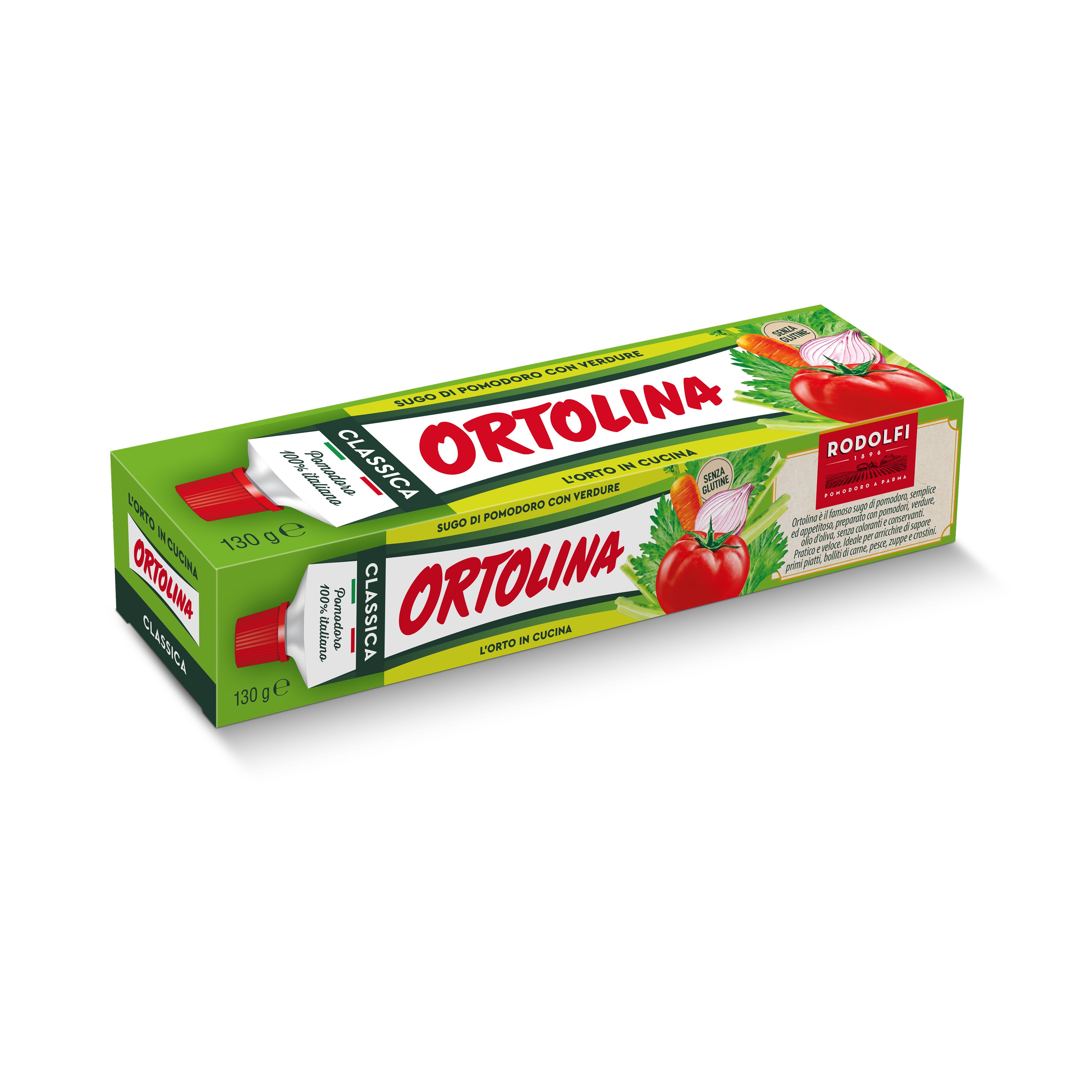 Ortolina Classic Vegetable Tomato Sauce, produced in Italy and distributed by Sapori to Cape Town. Made with fresh tomatoes and vegetables, olive oil, and natural seasoning—ready to enrich pasta, soups, stews, and bruschette at home.