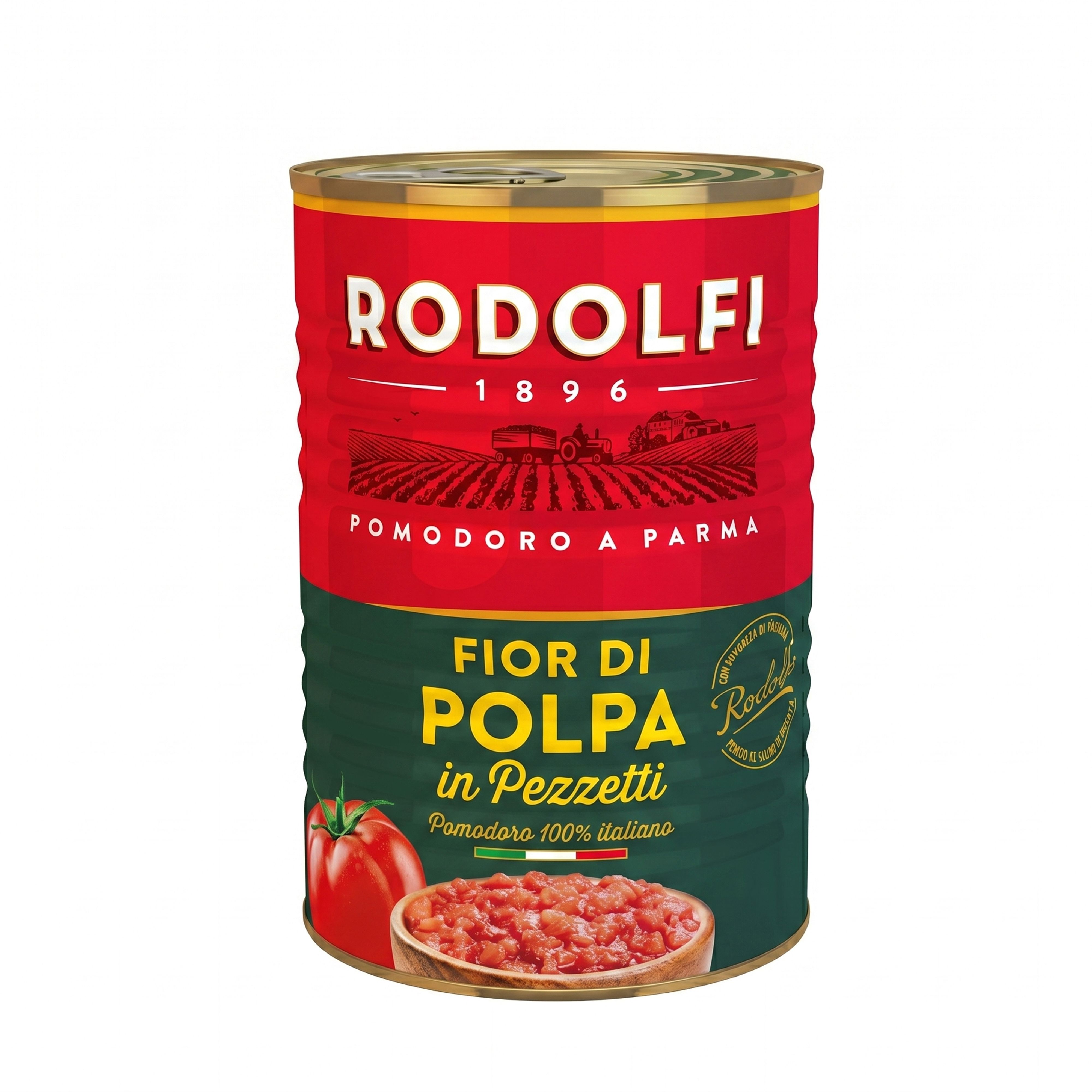 Rodolfi Chopped Tomatoes made from ripe Italian tomatoes and distributed by Sapori for Cape Town homes and kitchens. Fresh tomato pieces in natural juice, perfect for quick sauces, seafood dishes, and everyday Italian cooking.