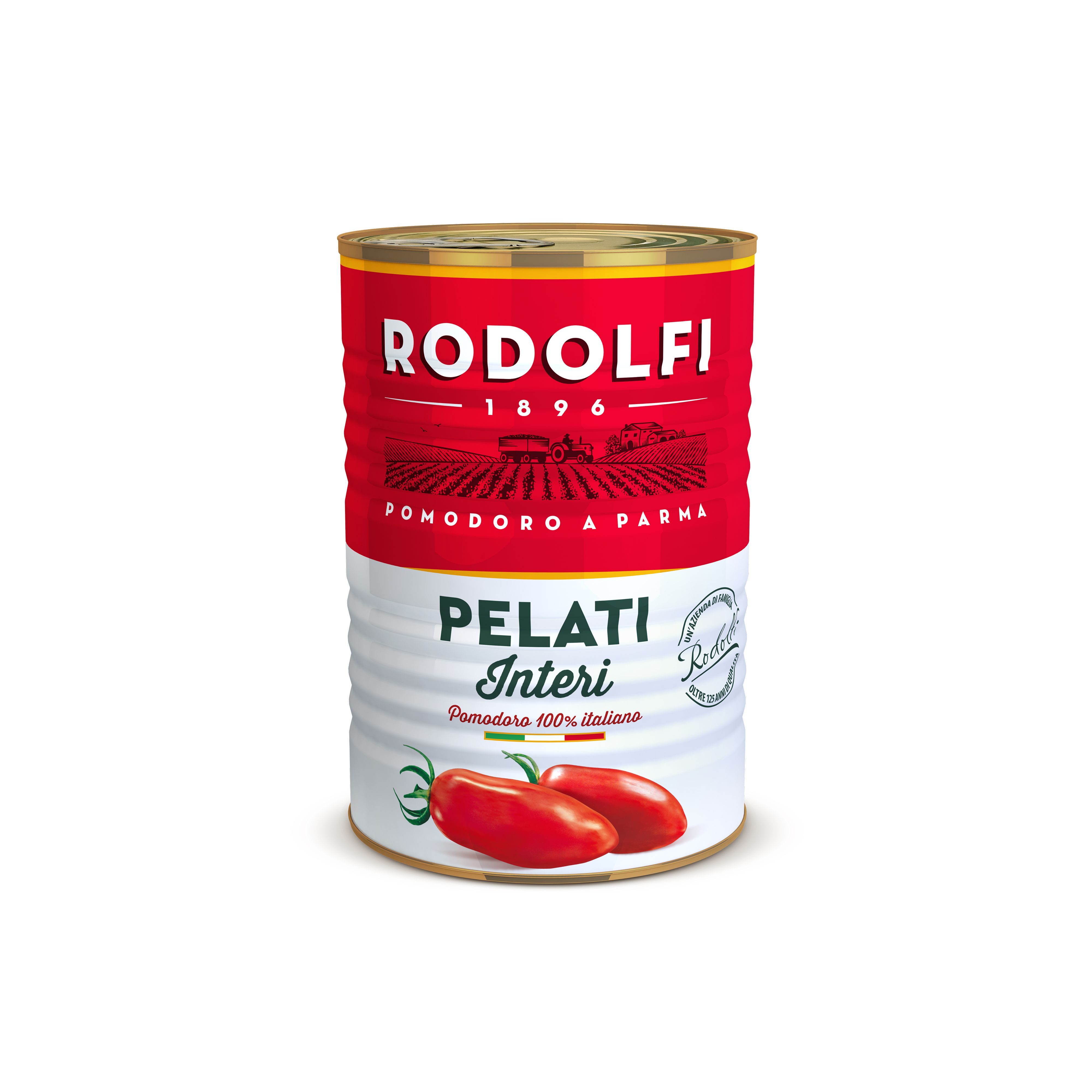 Whole peeled Italian tomatoes from Rodolfi, produced in Parma and distributed by Sapori to Cape Town. Each tomato is carefully processed and packed in its own natural juice for fresh, authentic flavour at home.